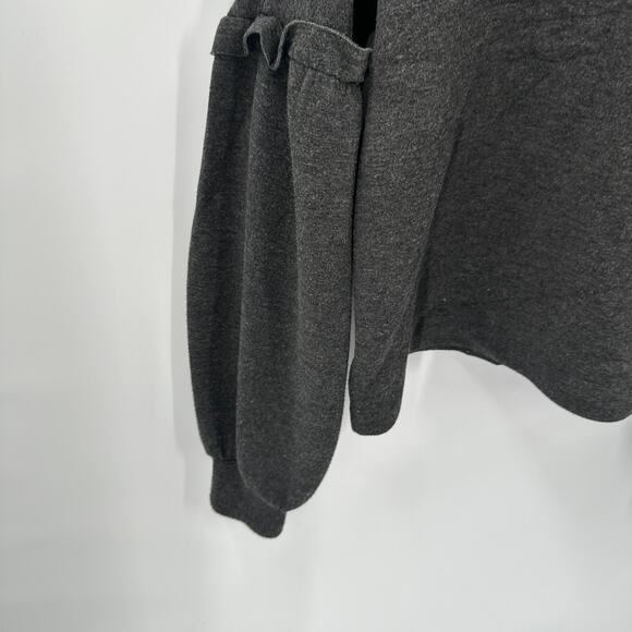 CLUB MONACO Charcoal Grey Crewneck Stretch Sweatshirt // S - Picture 7 of 8